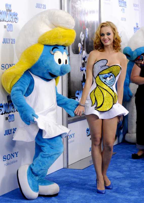 Katy Perry Smurf Dress